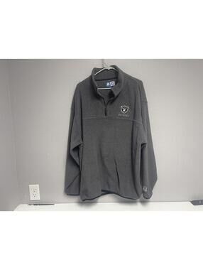 Las Vegas Raiders Sweater Starter Quarter Zip Fleece Size XL